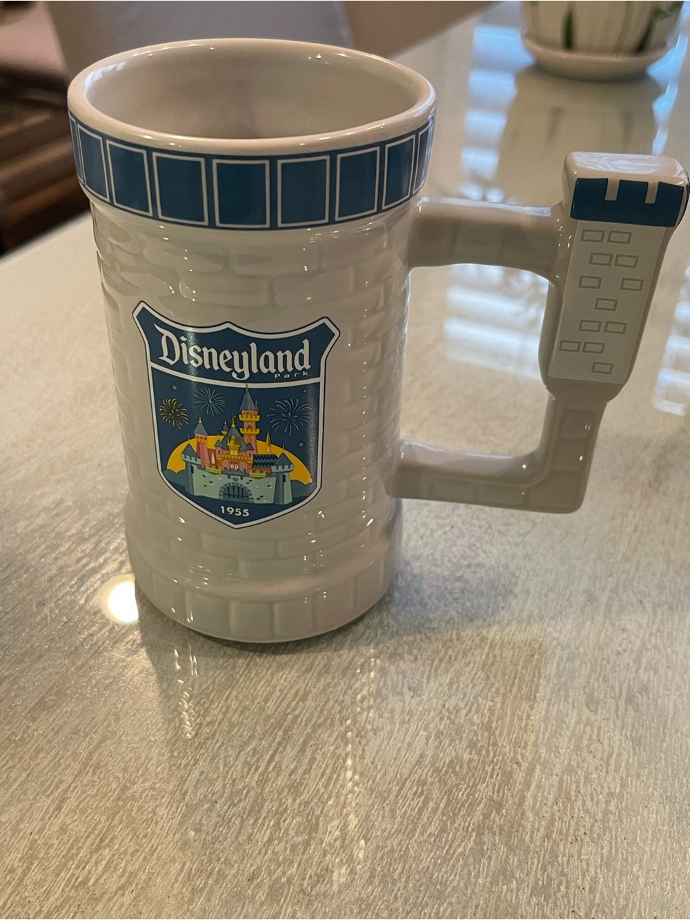 Disney White and Blue Castle Crest Mug